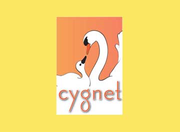 Cygnet with yellow background for website