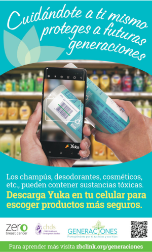 Poster choose safer personal care products with the Think Dirty app