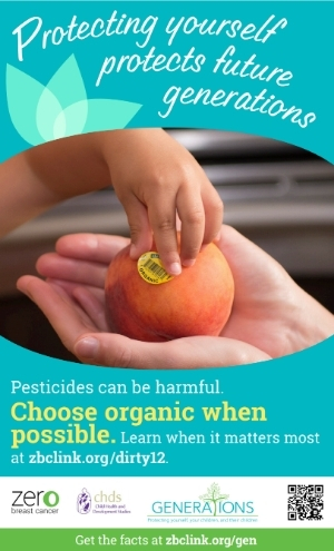 Poster about choosing organic when it matters most. 